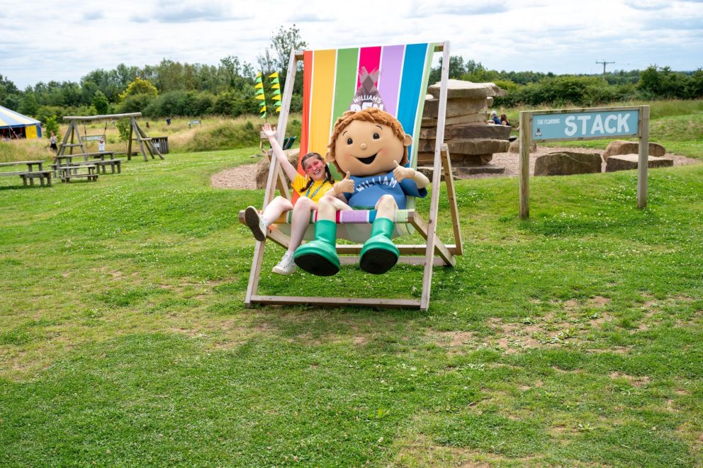 william in a deck chair