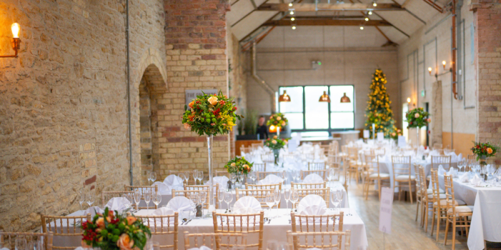 William's Den Pizzeria dressed for a wedding breakfast