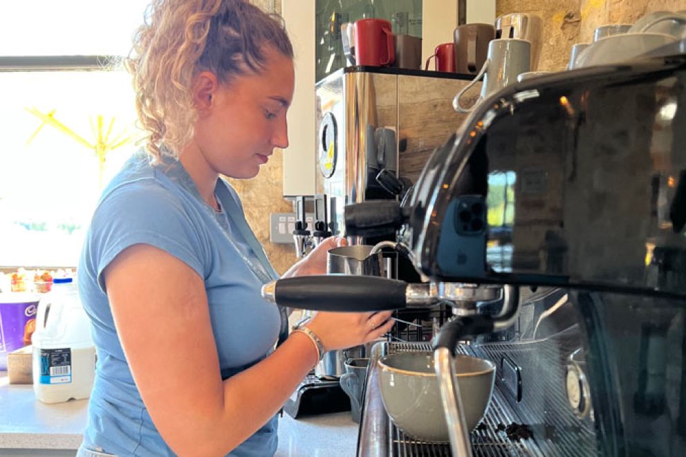 Coffee being made at William's Den