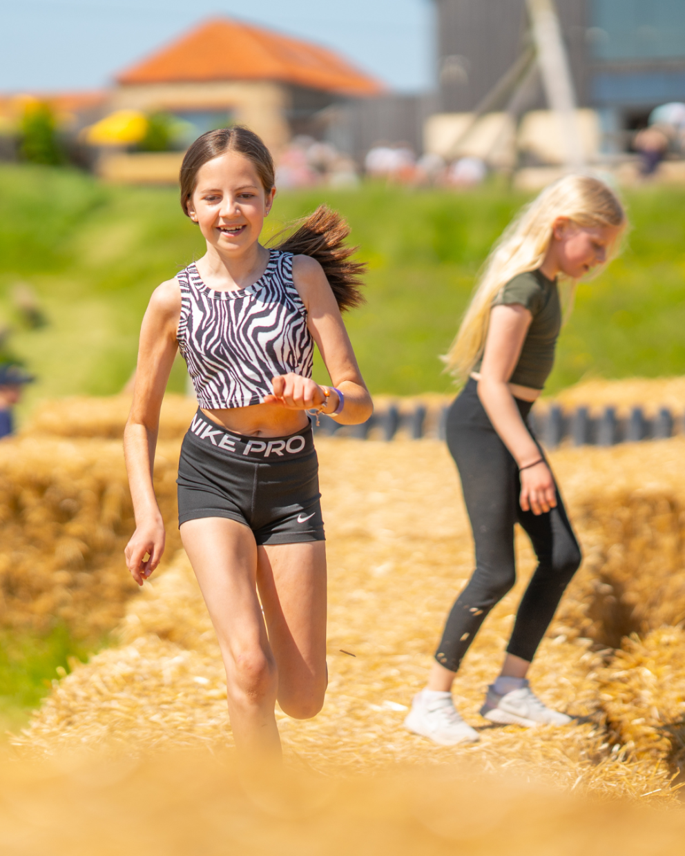 straw bale maze