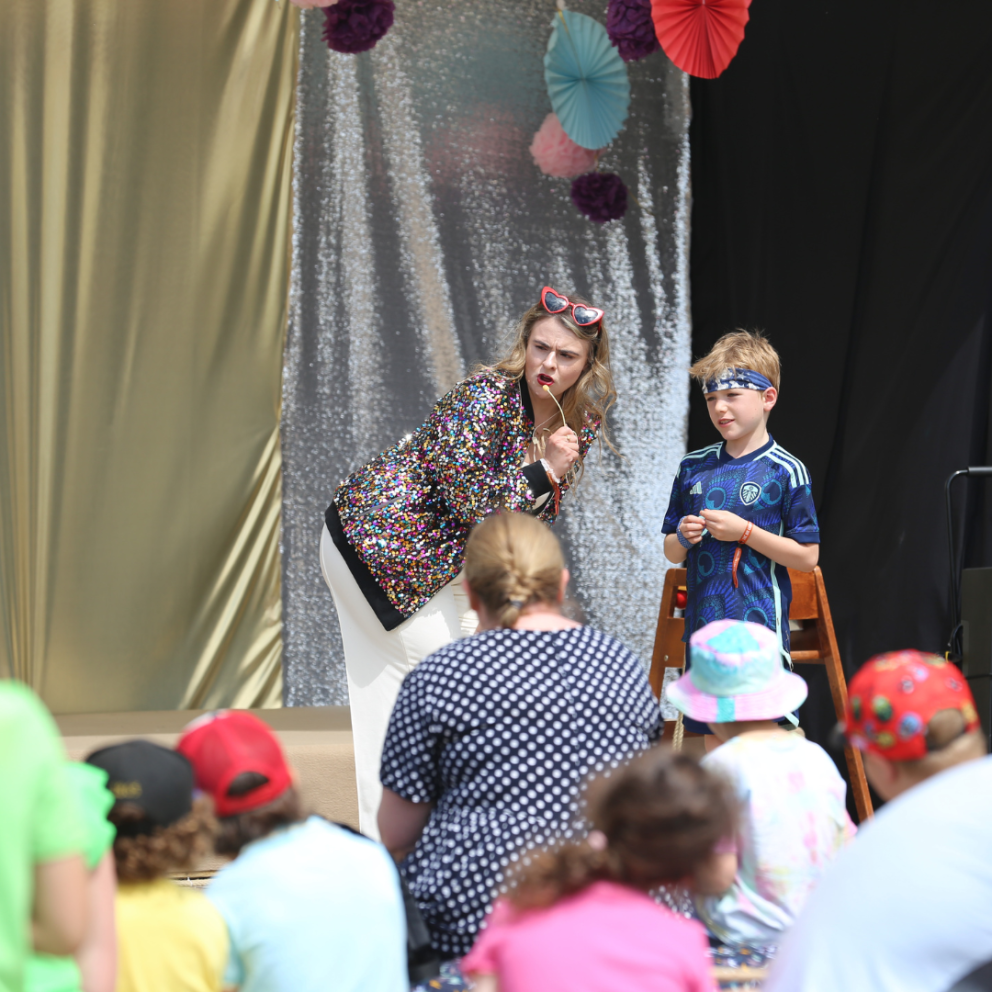 presenter on main stage