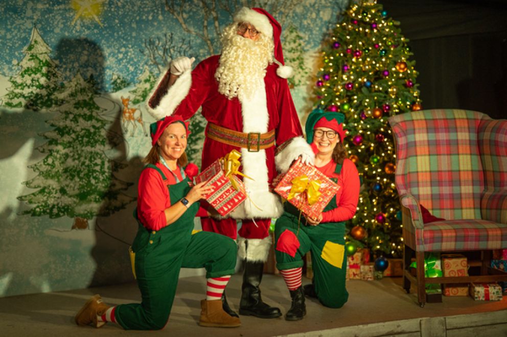 Santa with his Elves