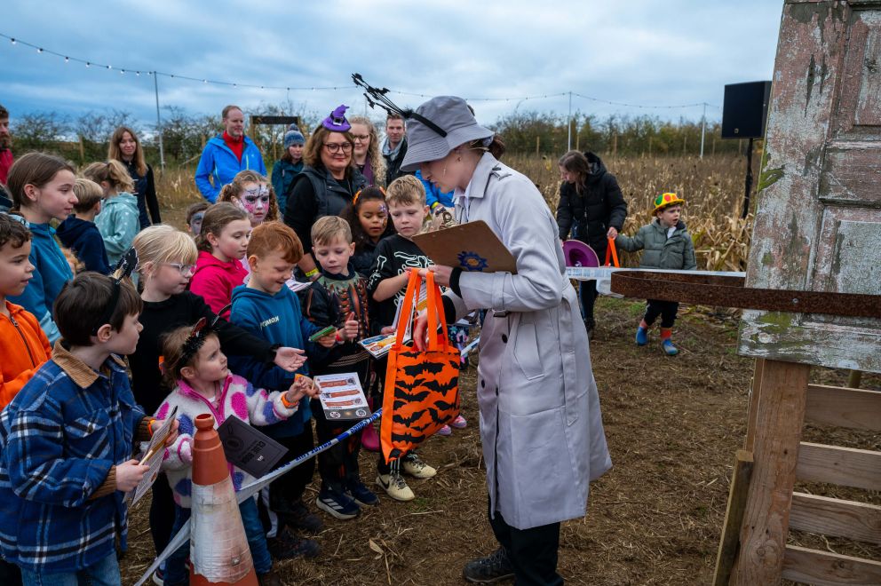 Handing out sweets